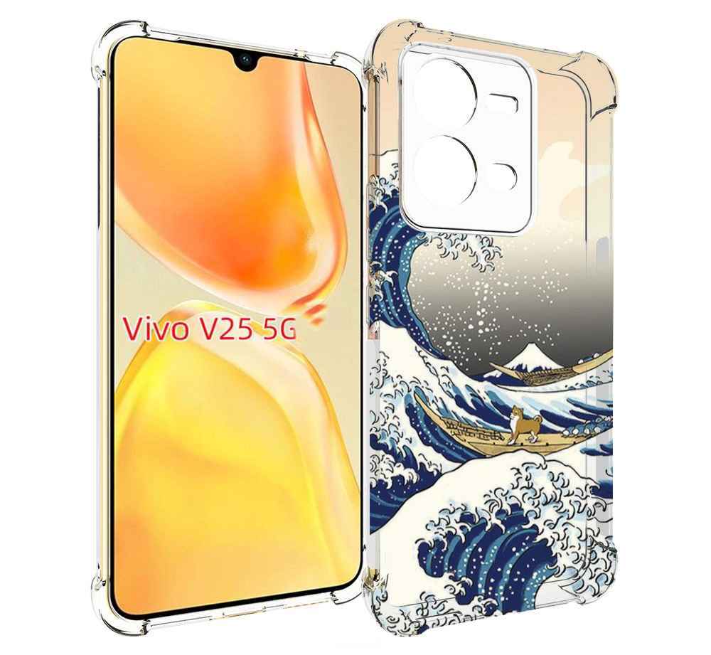 

Чехол MyPads собаки-на-плоту для Vivo V25 5G / V25e, Прозрачный, Tocco