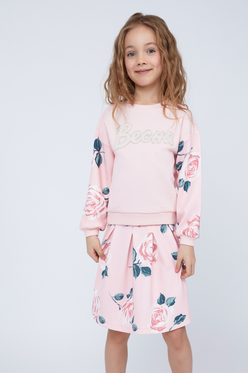 

Свитшот Zarina 9123635435D цв. розовый р. 128, 9123635435D
