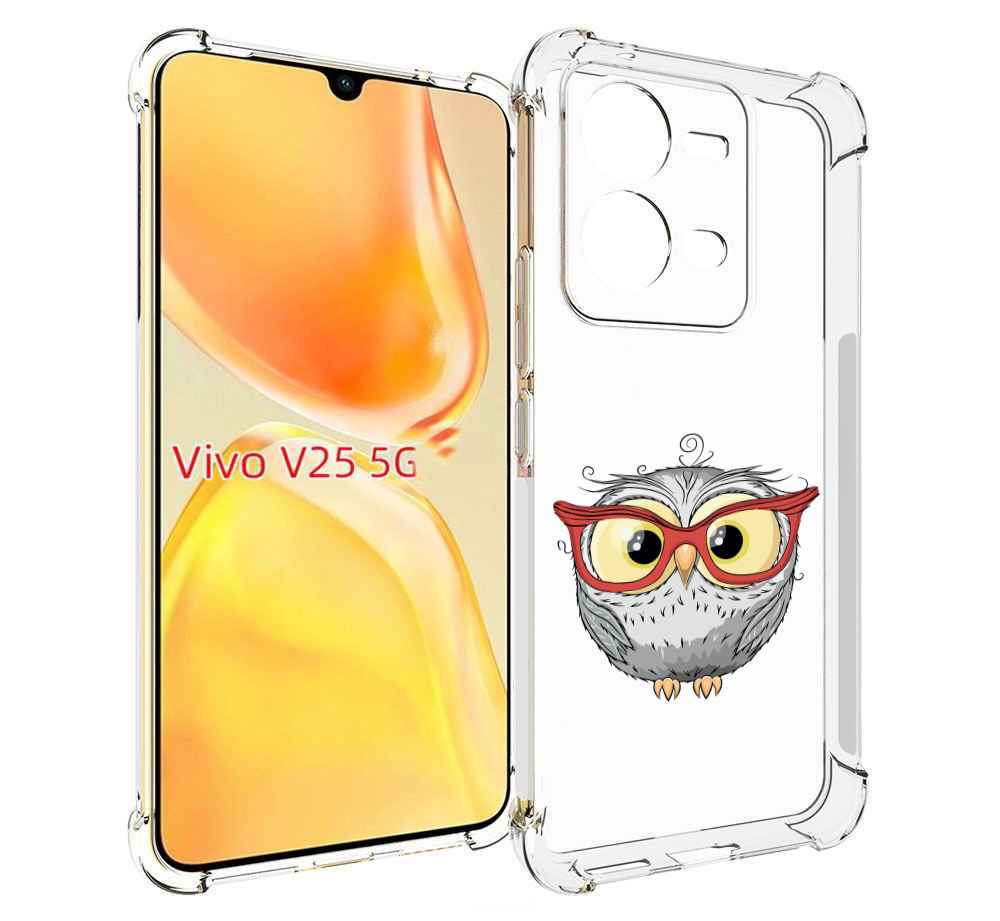 

Чехол MyPads сова-в-красных-очках для Vivo V25 5G / V25e, Прозрачный, Tocco