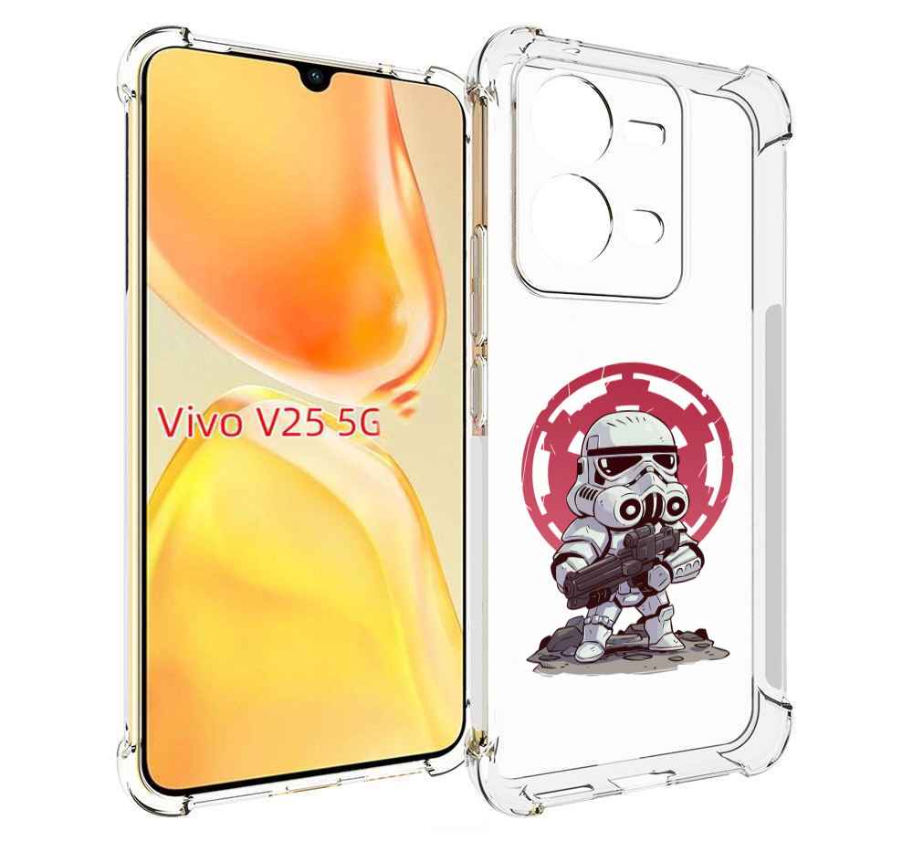 

Чехол MyPads солдат-из-старварс для Vivo V25 5G / V25e, Прозрачный, Tocco
