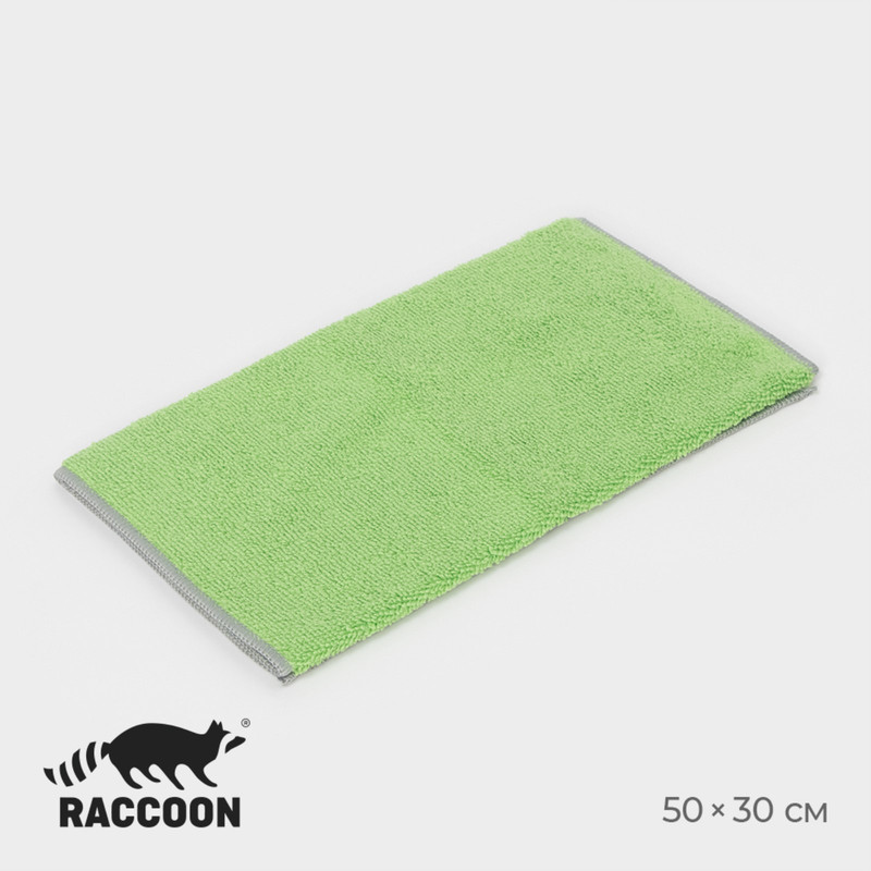 Тряпка для пола Raccoon 5030 см зеленый 499₽