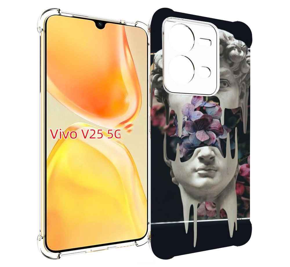 

Чехол MyPads статуя-с-цветами-внутри для Vivo V25 5G / V25e, Прозрачный, Tocco