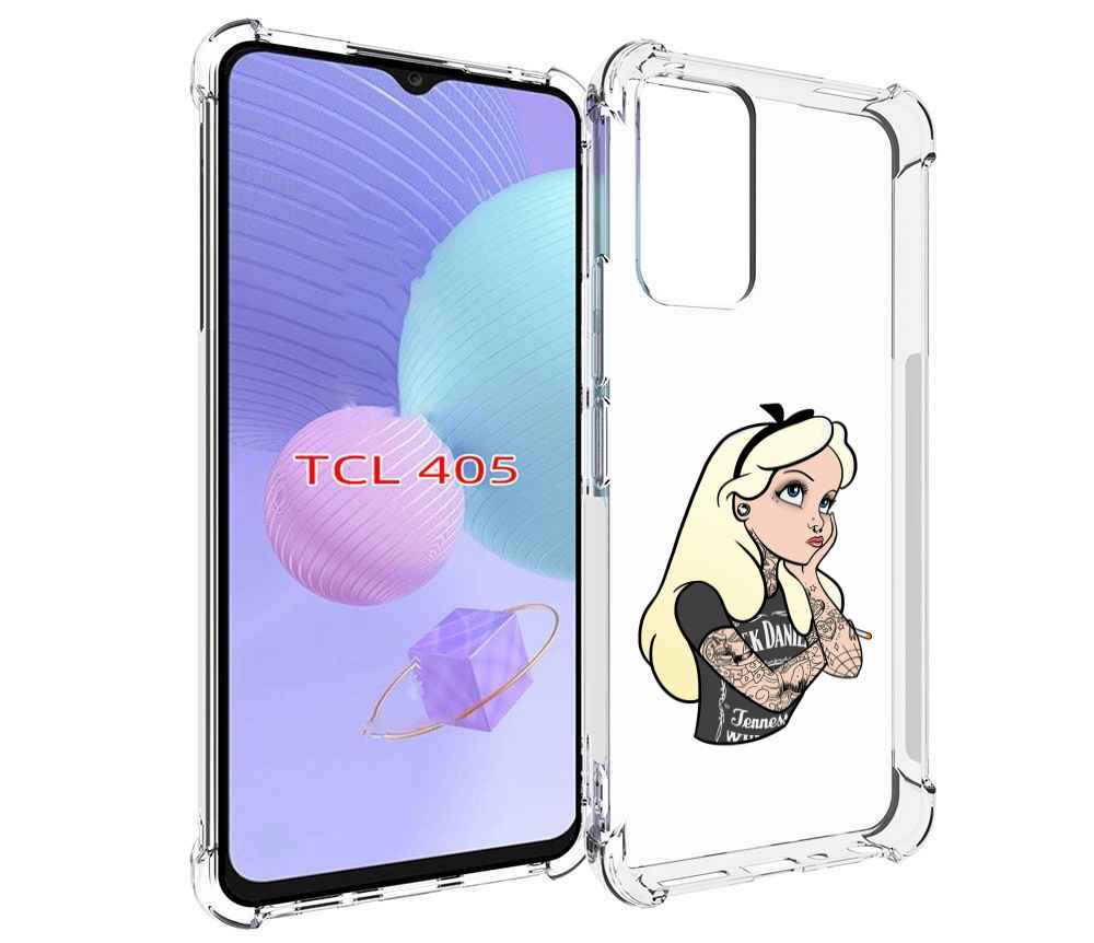 

Чехол MyPads принцесса-в-татуировках женский для TCL 405, Tocco