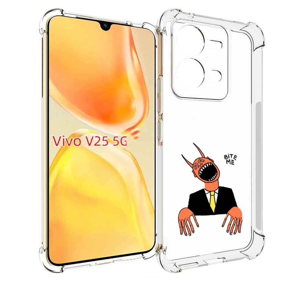 

Чехол MyPads странный чертик с длинными пальцами для Vivo V25 5G / V25e, Прозрачный, Tocco
