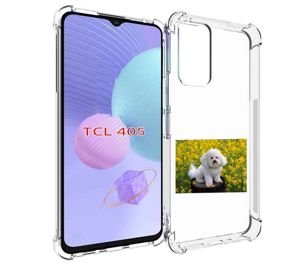 

Чехол MyPads пудель белый для TCL 405, Tocco