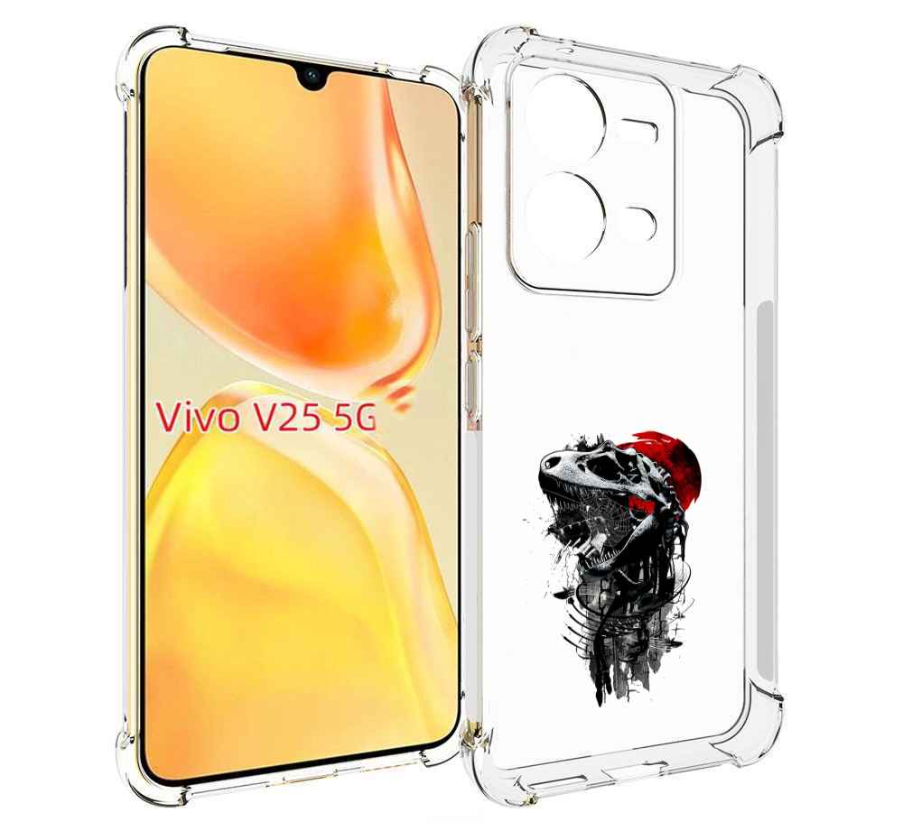 

Чехол MyPads вымерший динозавр для Vivo V25 5G / V25e, Прозрачный, Tocco