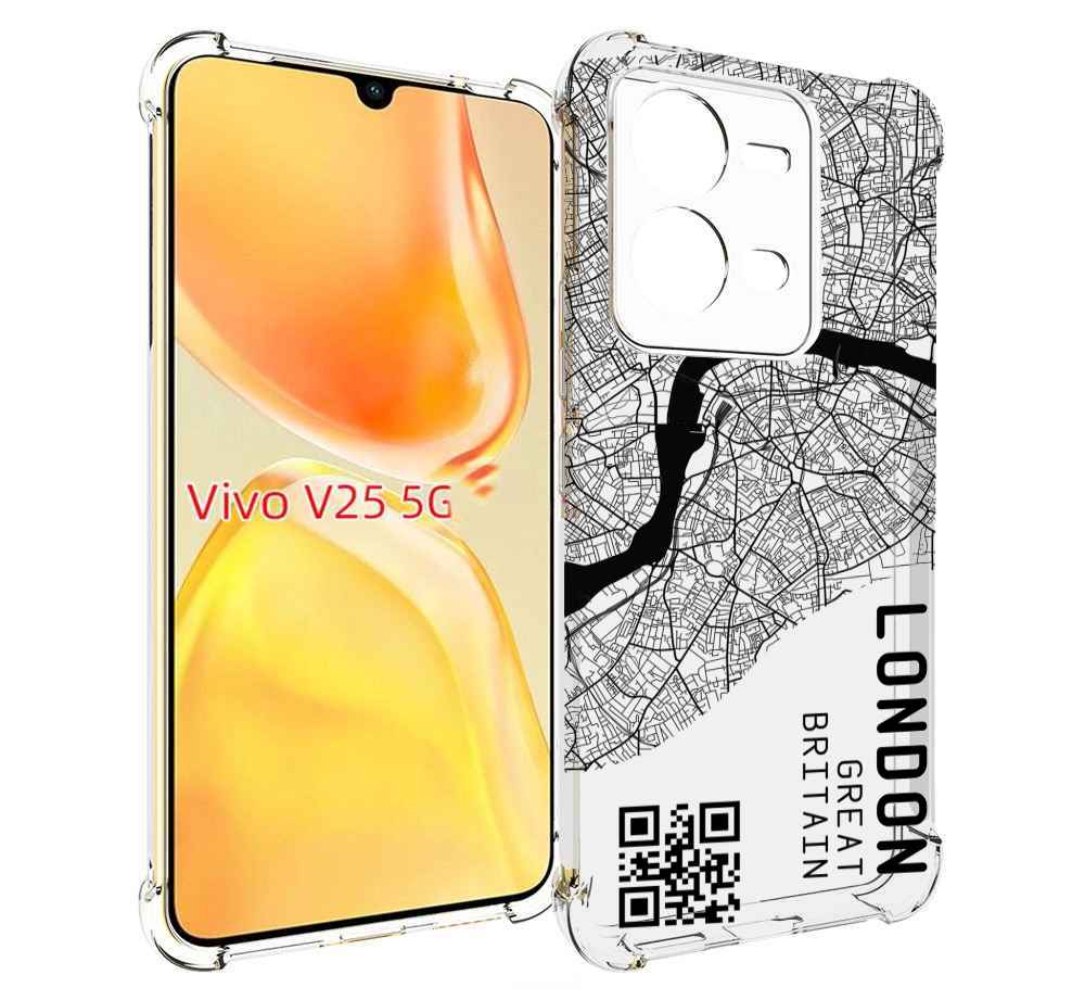 

Чехол MyPads схема-лондон для Vivo V25 5G / V25e, Прозрачный, Tocco