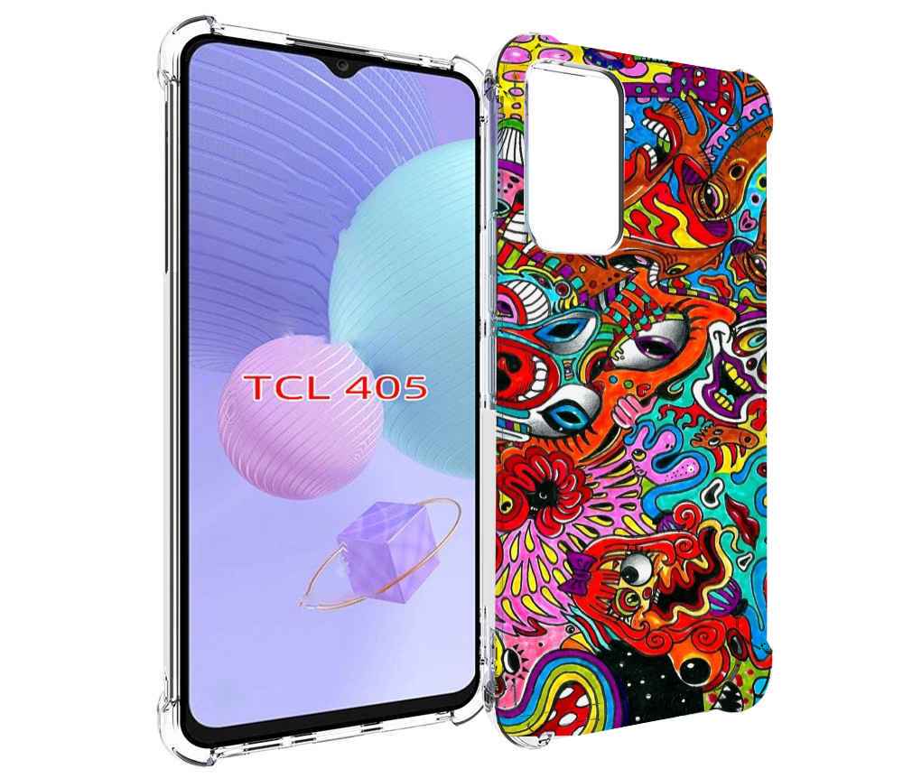

Чехол MyPads разные абстракции яркие для TCL 405, Tocco