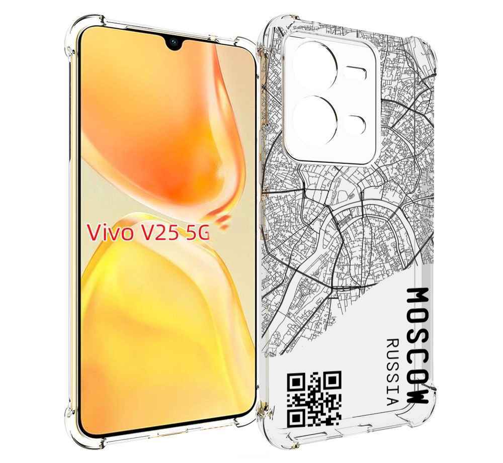 

Чехол MyPads схема-москва для Vivo V25 5G / V25e, Прозрачный, Tocco