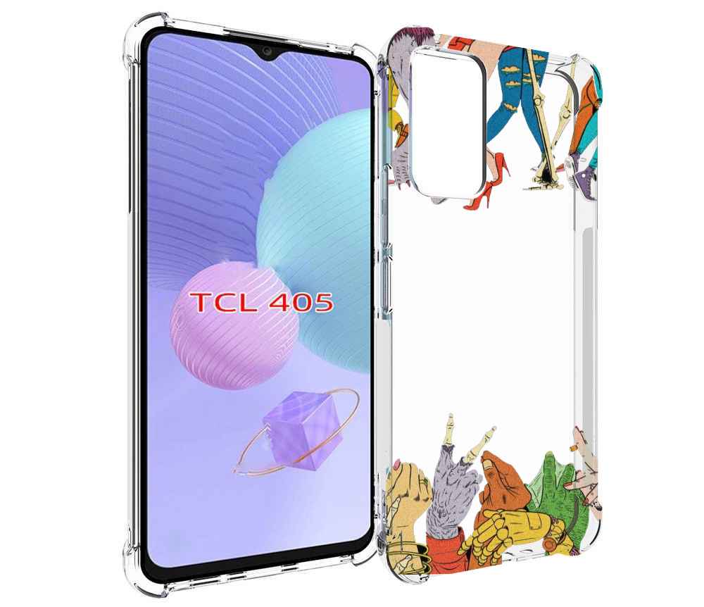 

Чехол MyPads разные персонажи пальчики для TCL 405, Tocco