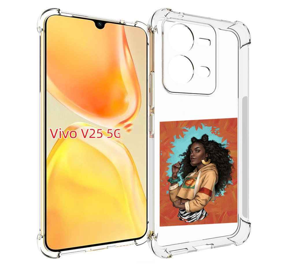 

Чехол MyPads темная-девушка женский для Vivo V25 5G / V25e, Прозрачный, Tocco