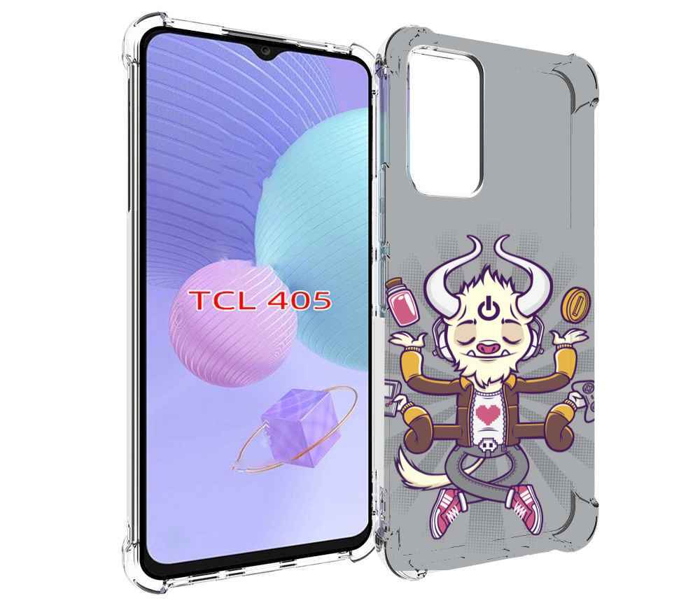 

Чехол MyPads рогатый любитель поиграть для TCL 405, Tocco