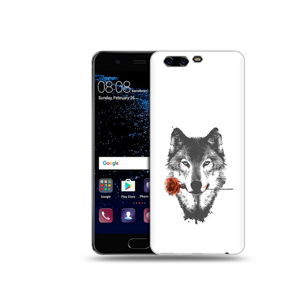 

Чехол MyPads Tocco для Huawei P10 волк с розой (PT60870.50.270), Прозрачный, Tocco