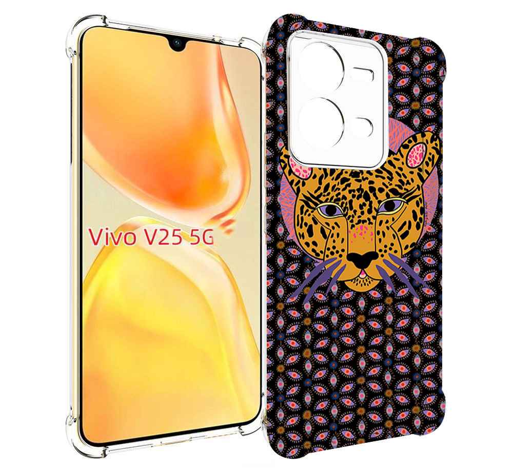 

Чехол MyPads тигр-в-глазах для Vivo V25 5G / V25e, Прозрачный, Tocco