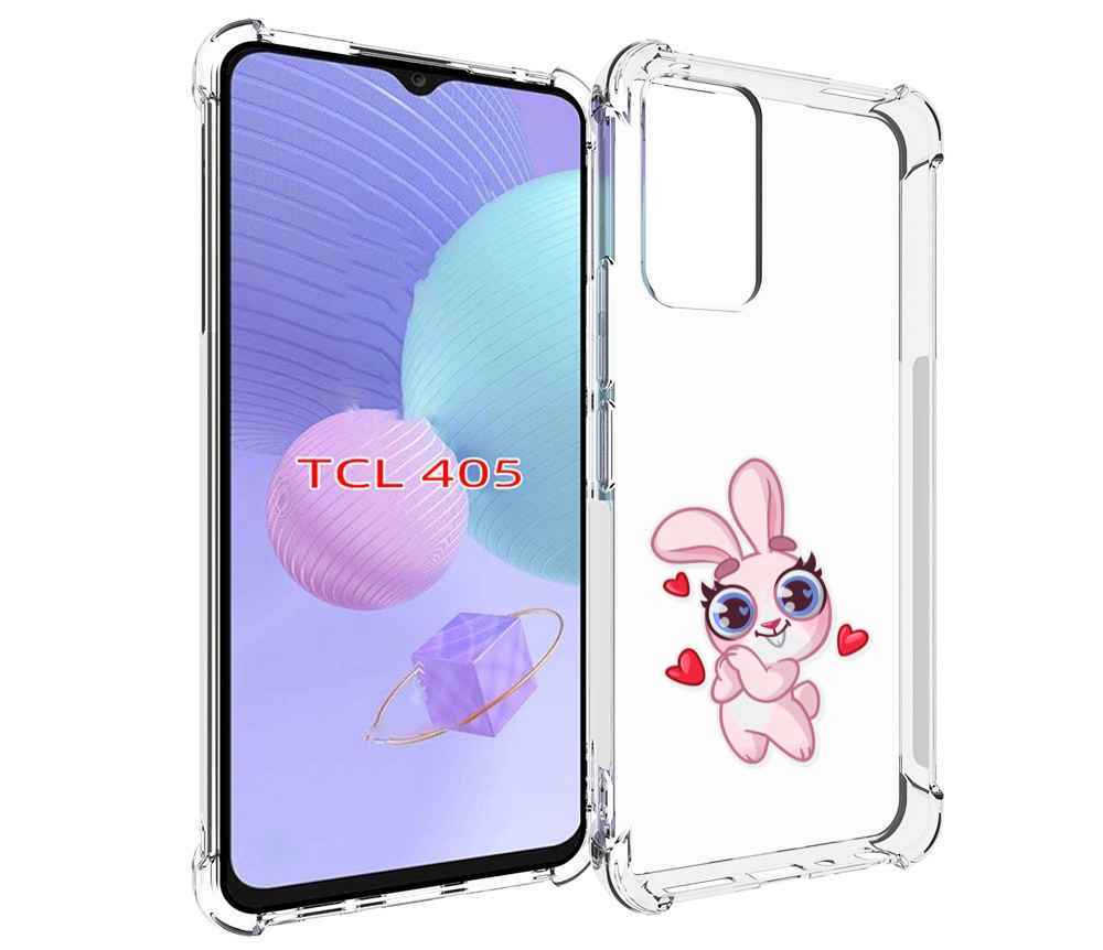 

Чехол MyPads розовый-зайченок для TCL 405, Tocco