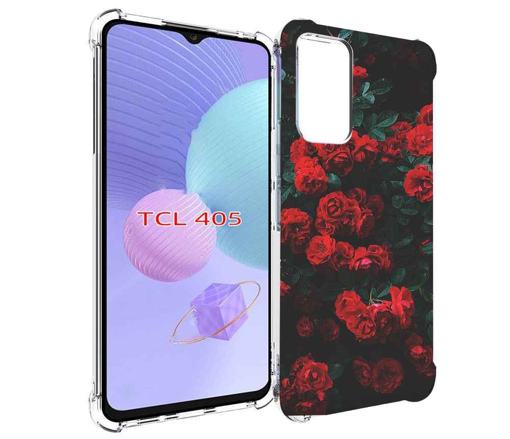 

Чехол MyPads розы-в-листьях для TCL 405, Tocco