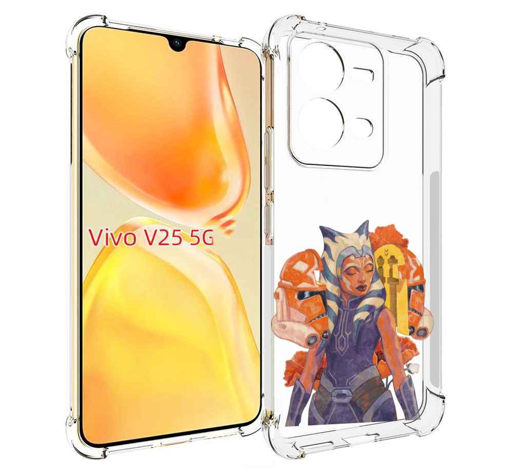 

Чехол MyPads тогрута-асока-тано для Vivo V25 5G / V25e, Прозрачный, Tocco