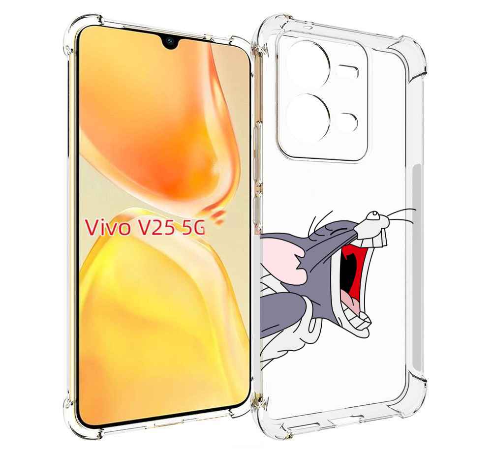 

Чехол MyPads том-голодный для Vivo V25 5G / V25e, Прозрачный, Tocco