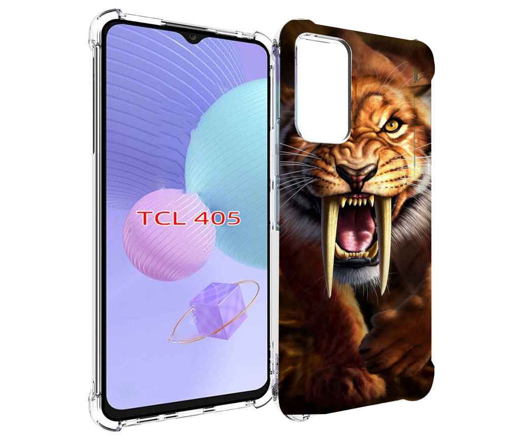 

Чехол MyPads саблезубый злой тигр для TCL 405, Tocco