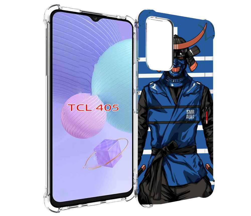 

Чехол MyPads самурай в синей форме для TCL 405, Tocco