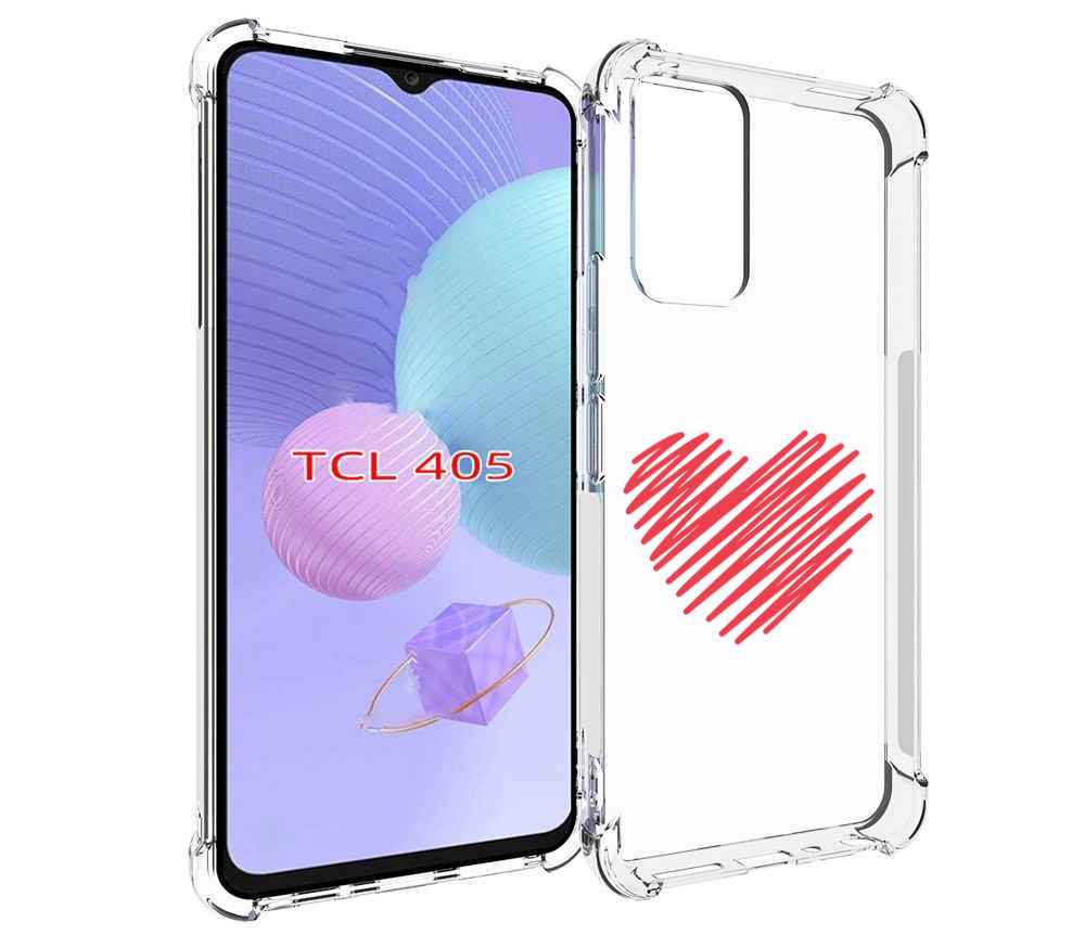 

Чехол MyPads сердечко-одной-линией для TCL 405, Tocco