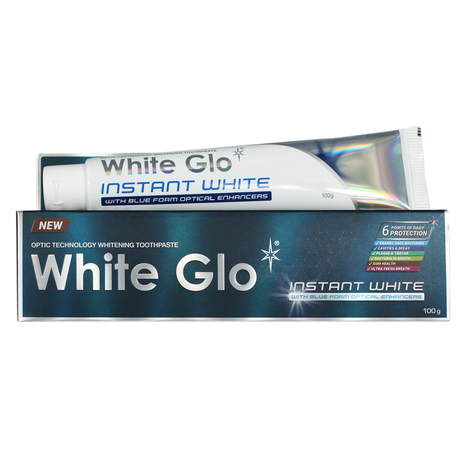 фото Зубная паста white glo отбеливающая мгновенное отбеливание, 100 грамм