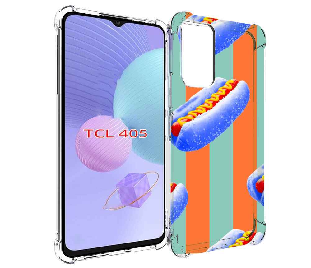 

Чехол MyPads синие хотдоги для TCL 405, Tocco