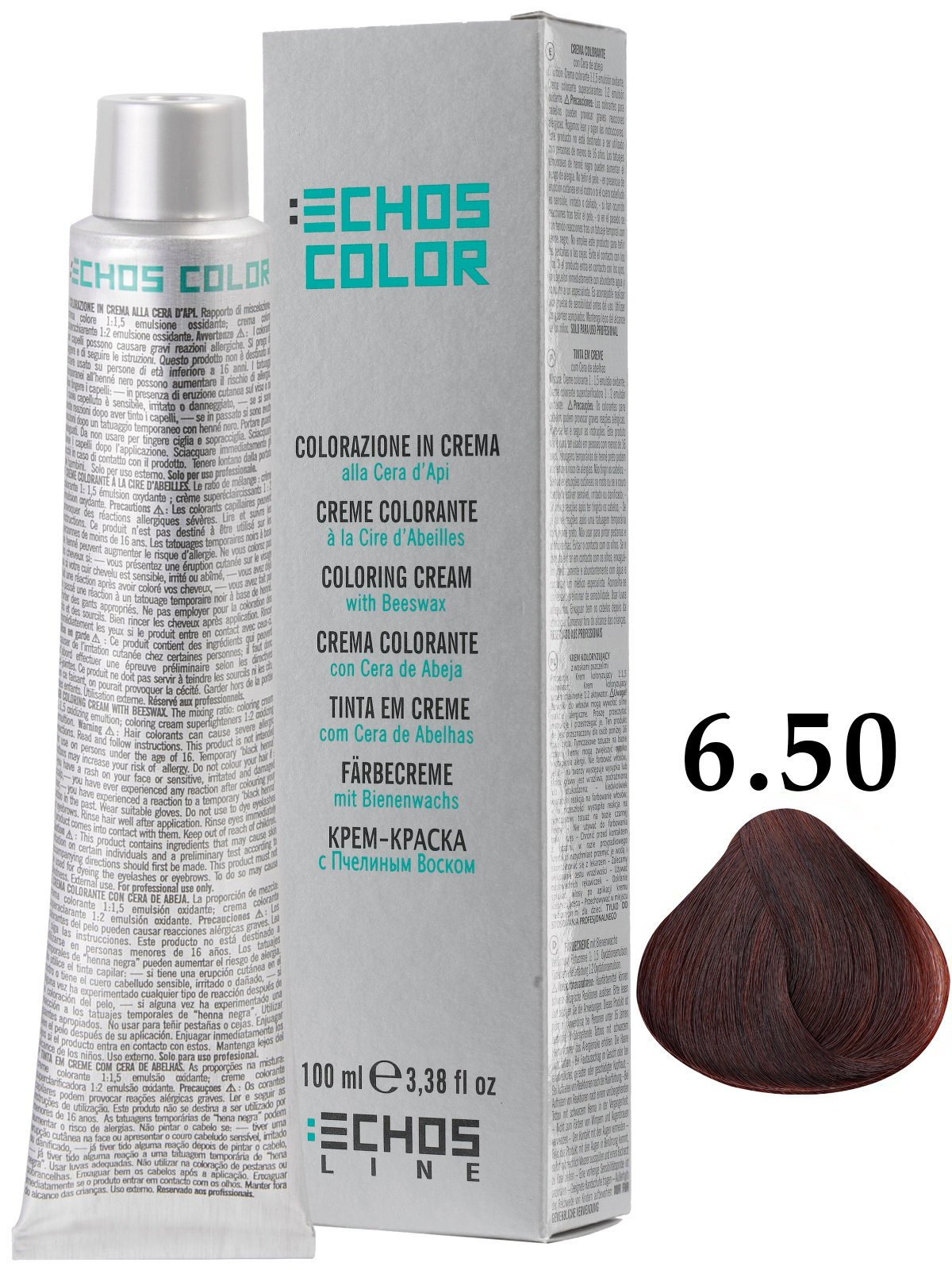 

Крем-краска ECHOSCOLOR ECHOS LINE 6.50 темно-русый махагон 100 мл