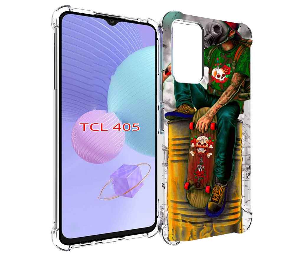 

Чехол MyPads скейтер в противогазе для TCL 405, Tocco