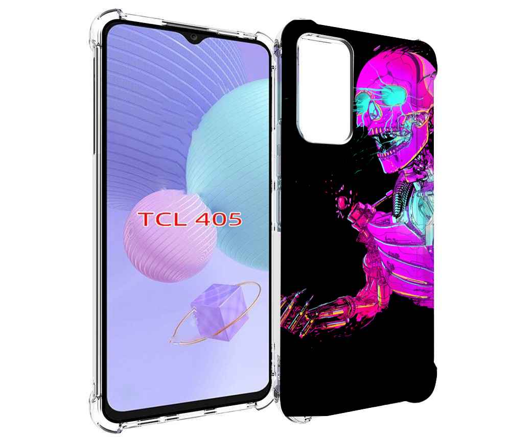 

Чехол MyPads скелет-робот-фиолетовый для TCL 405, Tocco