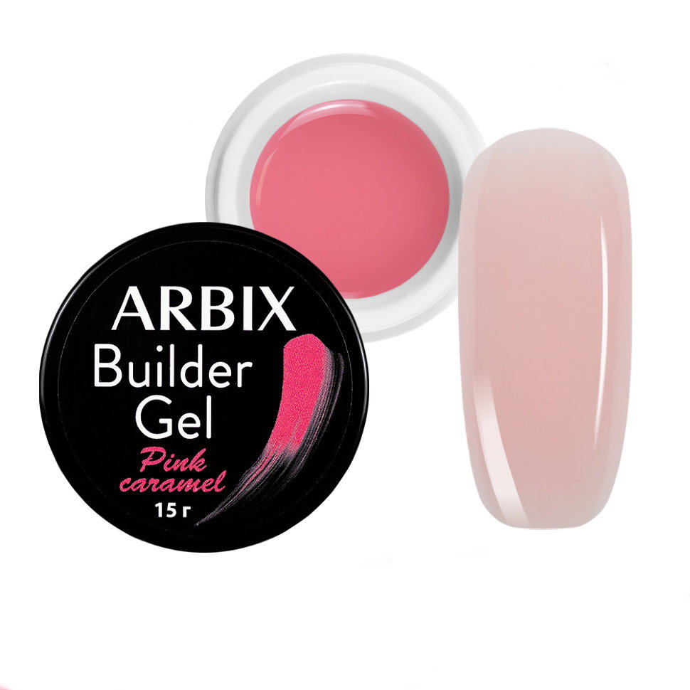 Однофазный гель для наращивания Arbix Pink Caramel, 15 гр