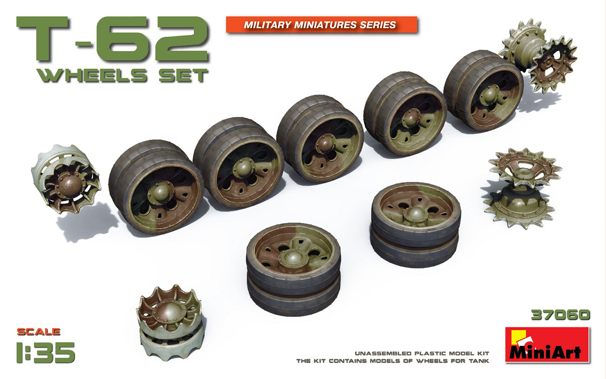 

Сборная модель MiniArt 1/35 Катки танка Т-62 37060