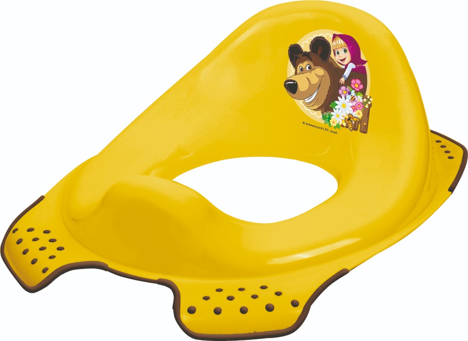 Сиденье на унитаз детское keeeper Маша и медведь, желтый сиденье на унитаз детское keeeper peppa pig светло серый