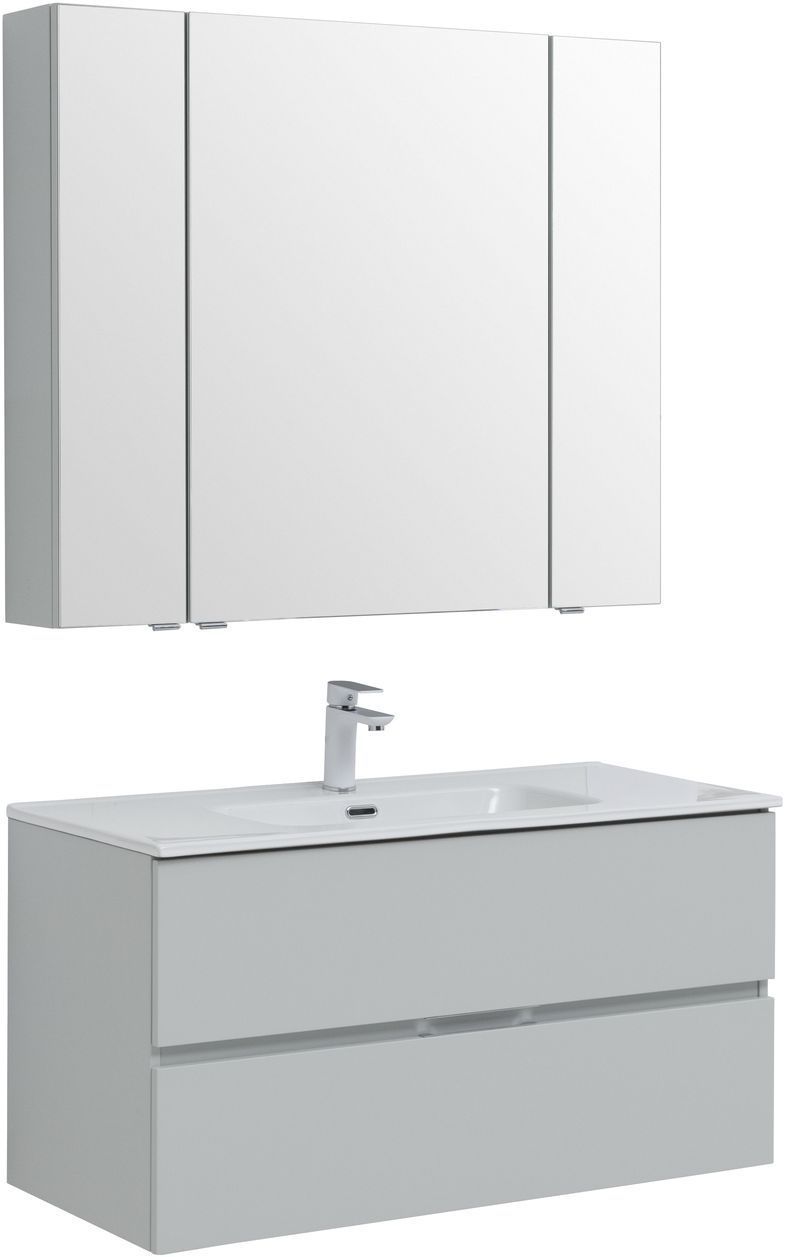 

Мебель для ванной Aquanet Алвита New 100 2 ящика, серый