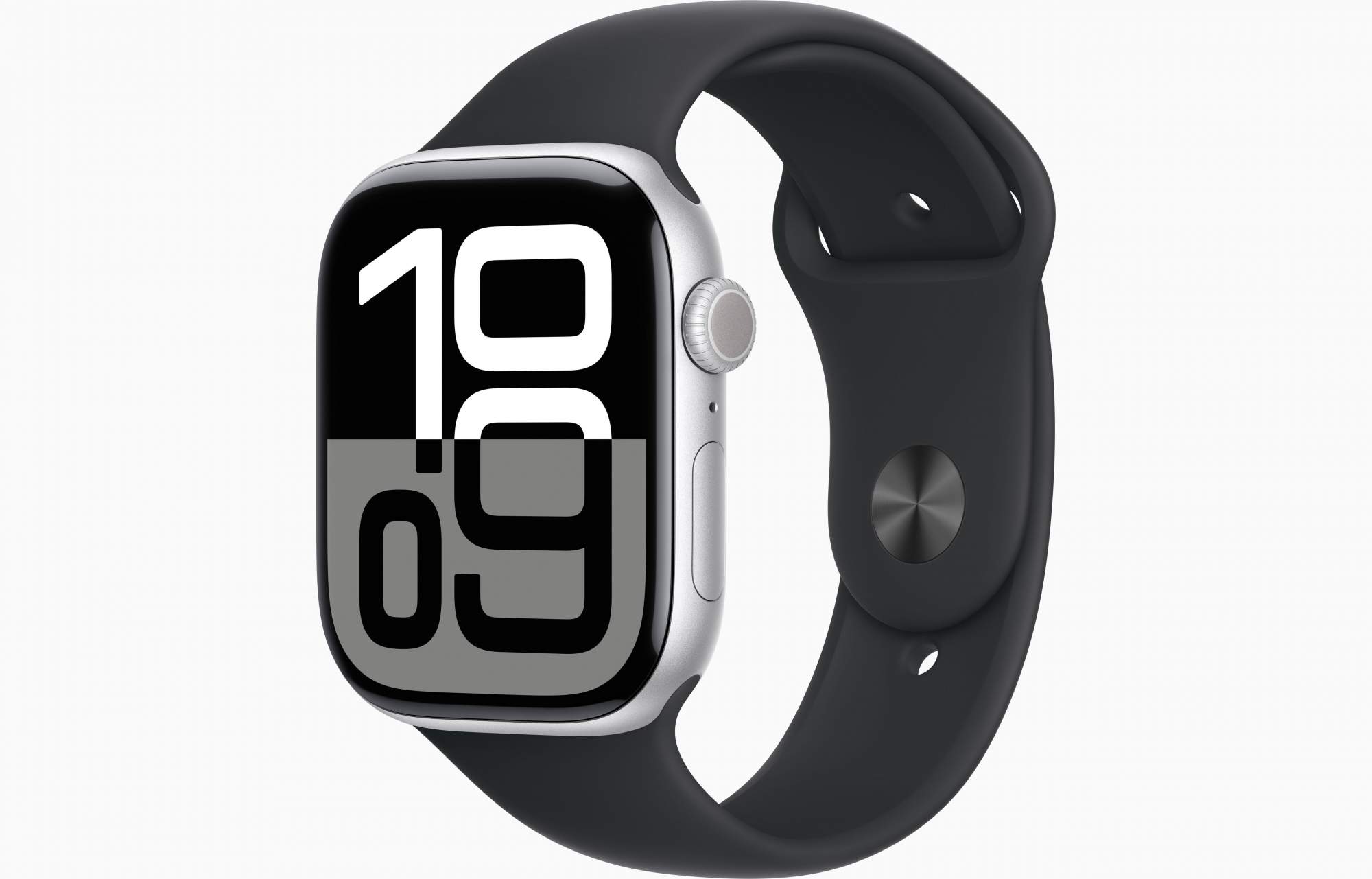 

Часы Apple Watch Series 10 Aluminium Silver 46mm GPS Sport Band Black M/L, Watch Series 10