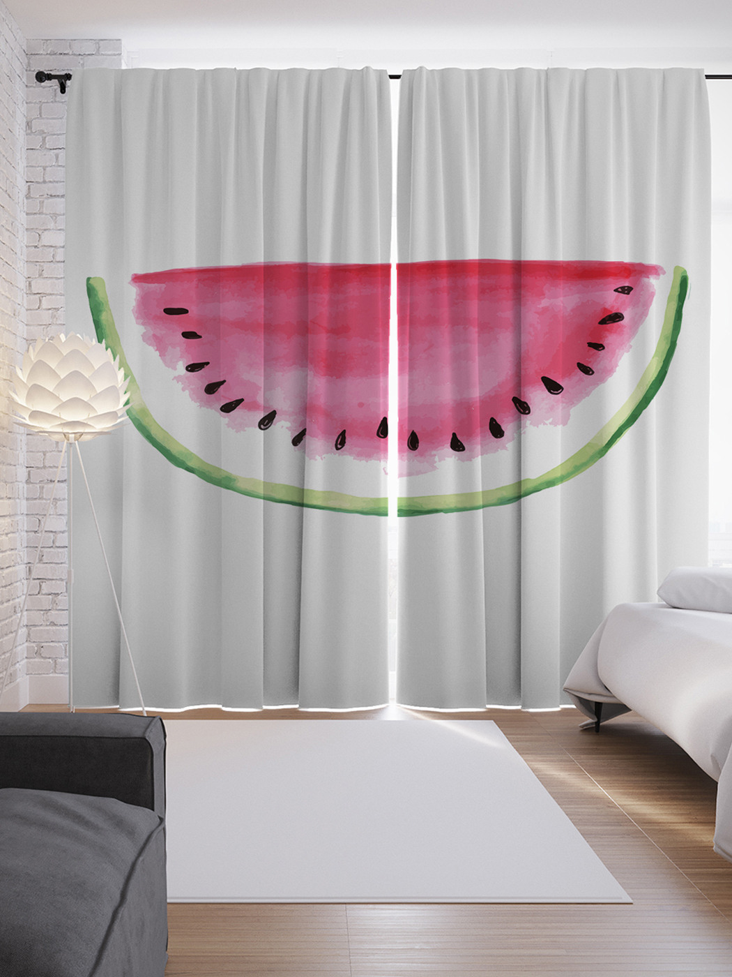 

Шторы JoyArty с фотопечатью "Спелый арбуз" из сатена, 290х265 см, Спелый арбуз