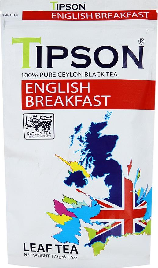 фото Чай черный tipson english breakfast листовой 175 г