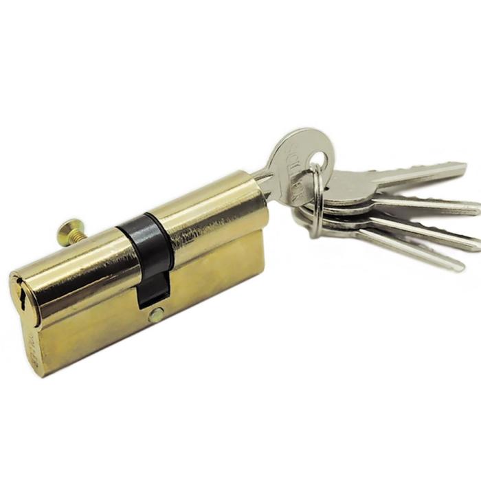 фото Механизм цилиндровый soller, f5, 60 мм, 5 ключей, латунь, металл, цвет золото