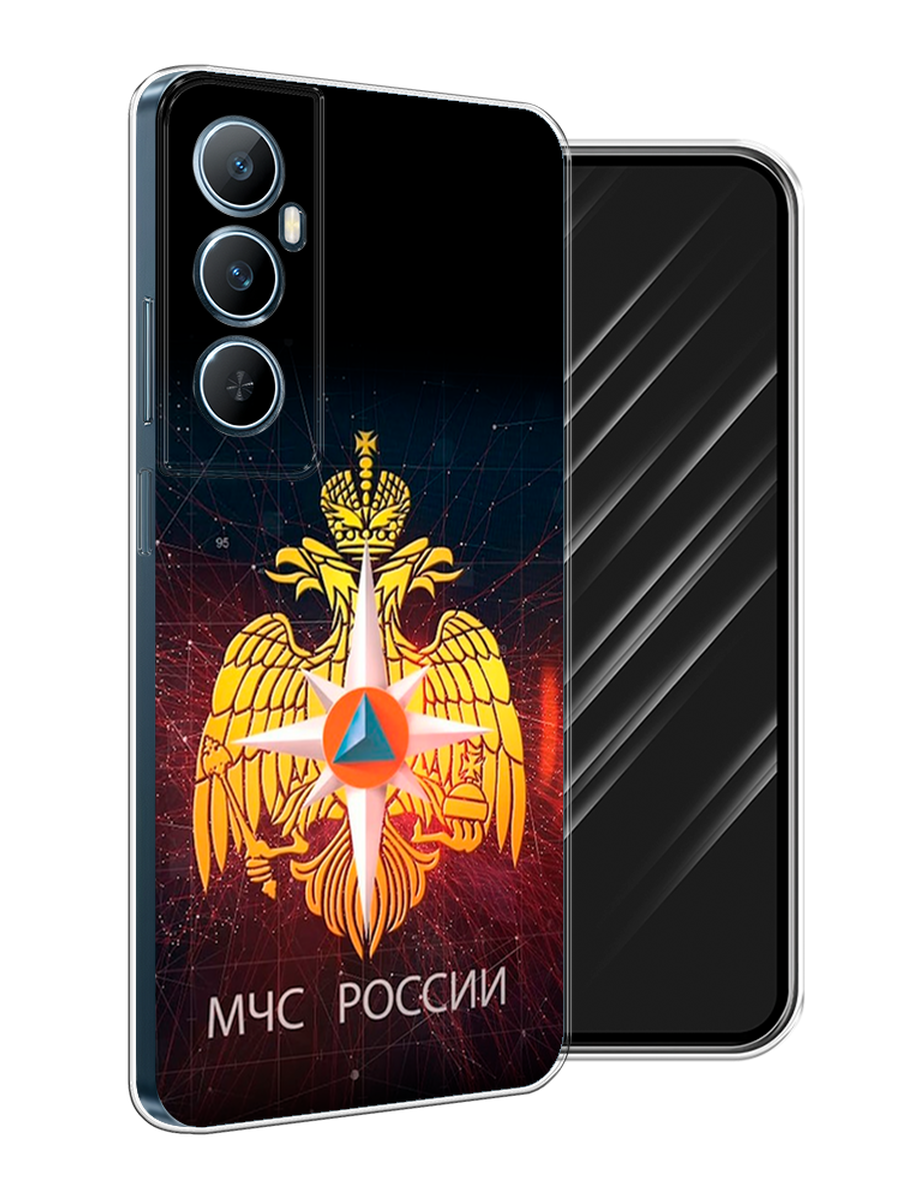 

Чехол Awog на Realme C65 "МЧС России", Черный;желтый;красный, 2516750-1