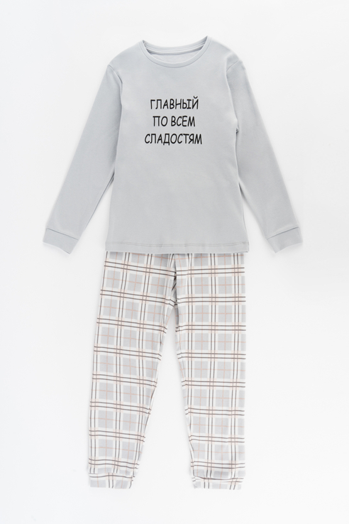 

Хлопковая пижама Ennergiia 563314 цв. серый р. 116, 563314