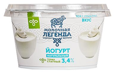 

Йогурт Молочная легенда Натуральный термостатный 3,4% 180 г