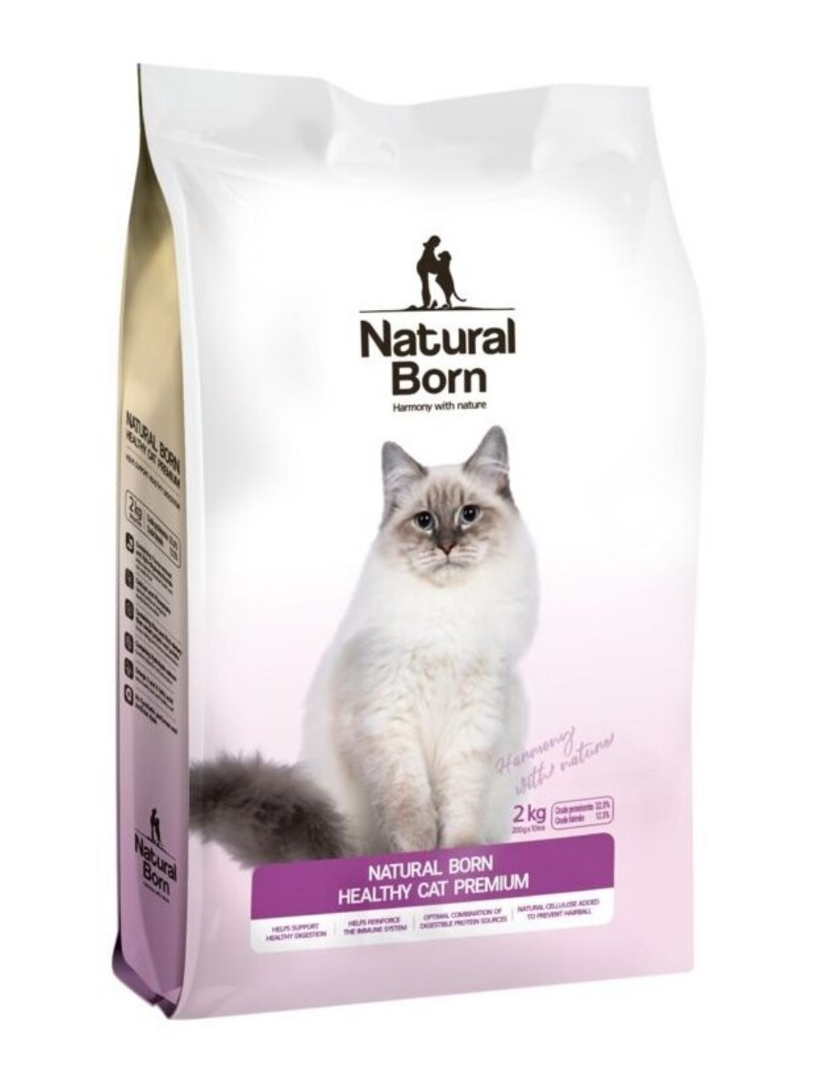 

Сухой корм для кошек всех возрастов NATURAL BORN Healthy Cat Premium, 2 кг
