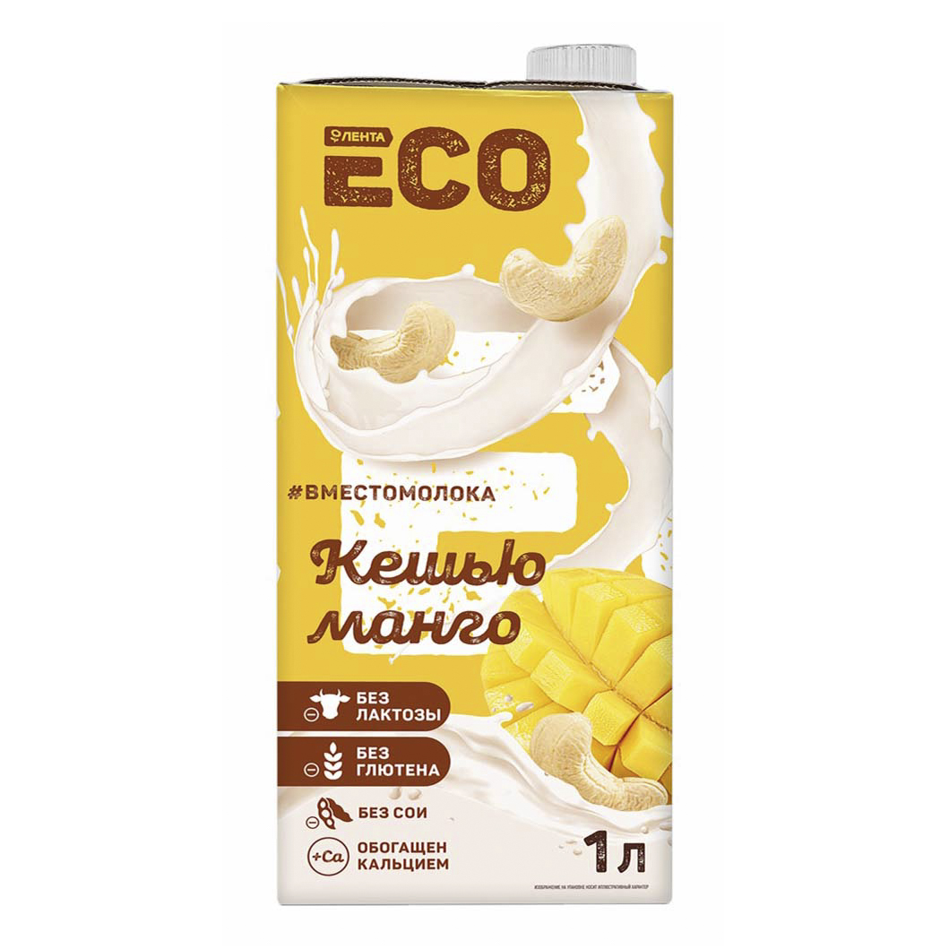 Ореховый напиток Лента Eco Кешью манго 1 л