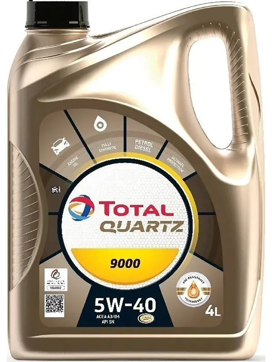 Моторное масло TOTAL QUARTZ 9000 5W40 4л