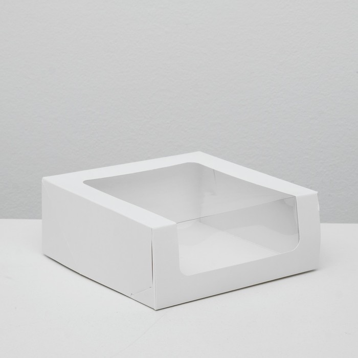 

Кондитерская упаковка с окном, белая, 18 х 18 х 7 см (5 шт)