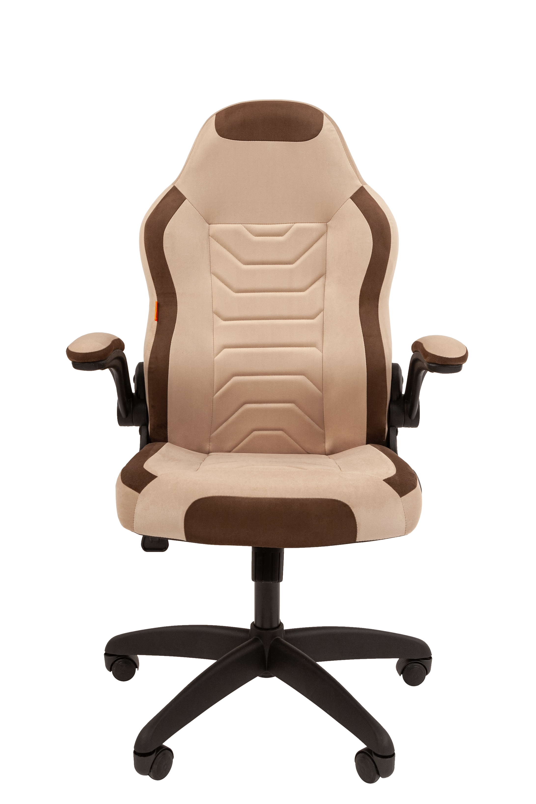 

Кресло Chairman game 50 Россия св.беж/коричн. велюр Т6/Т14 пластик черный 7115873, Коричневый;бежевый, Game 50