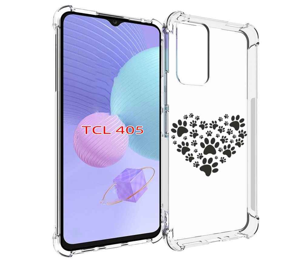 

Чехол MyPads следы-в-сердечке для TCL 405, Tocco