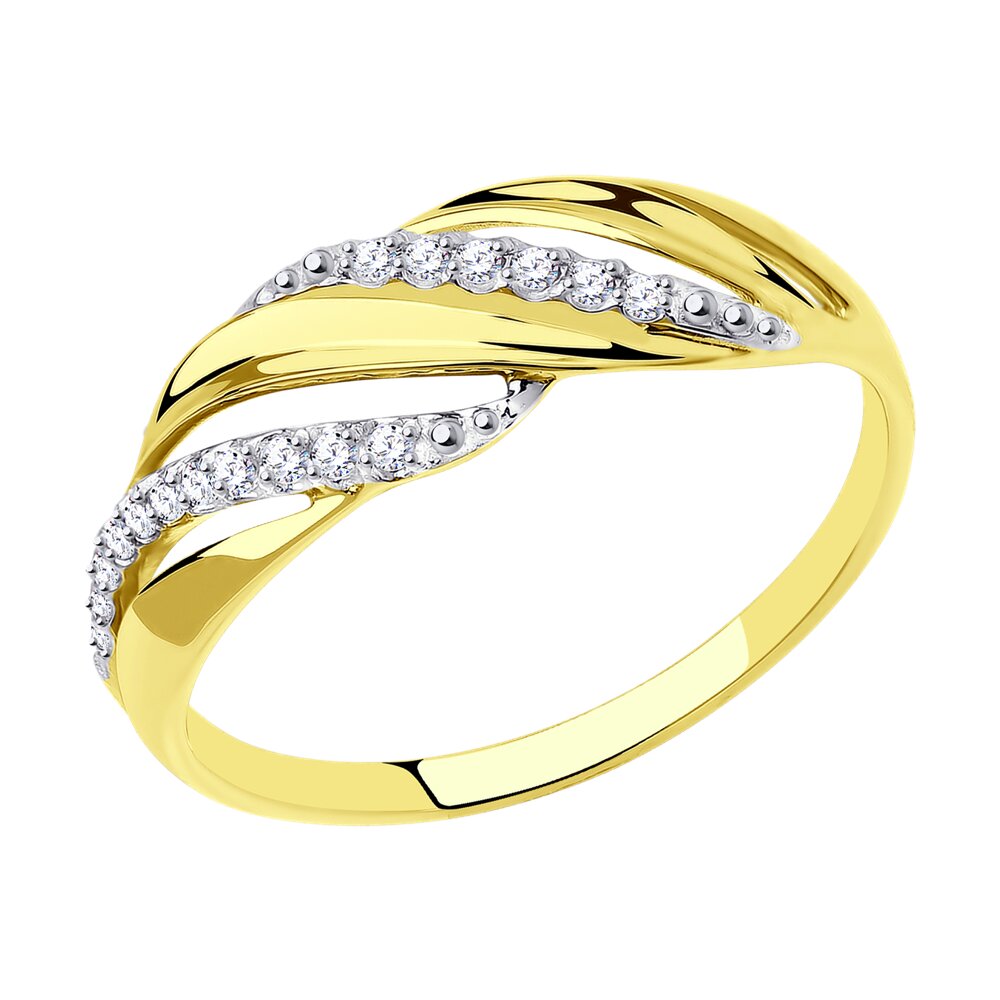 

Кольцо из золота р. 17 Diamant 53-110-00838-1, фианит, 53-110-00838-1