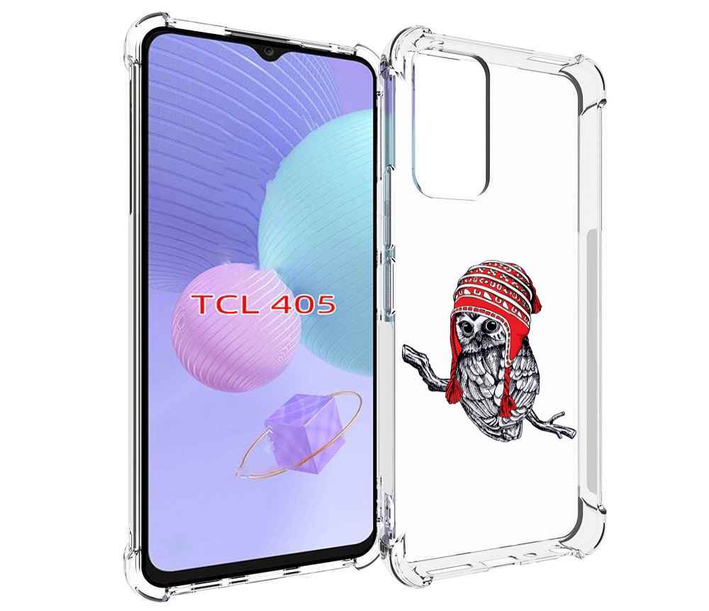 

Чехол MyPads сова-в-красной-шапке-на-веточке для TCL 405, Tocco