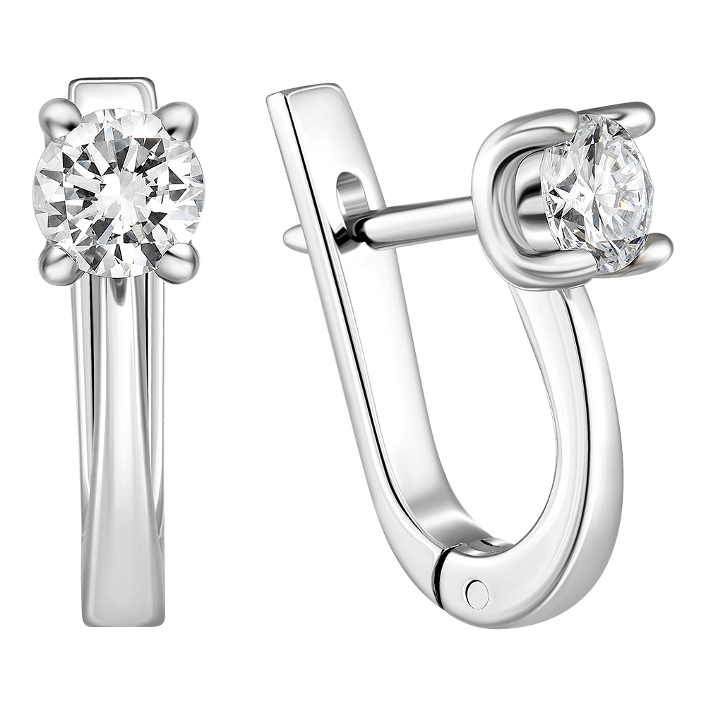 

Серьги из белого золота IQ Diamonds 607-E5W-RD57FGVSSI-VK, бриллиант искусственный, 607-E5W-RD57FGVSSI-VK